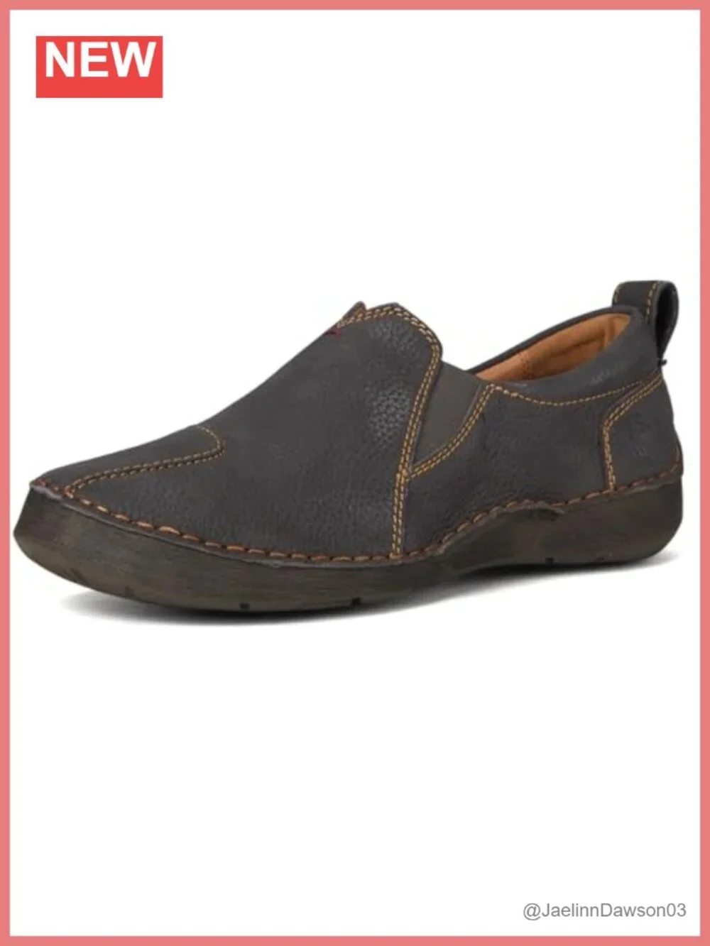 Leather Hand-Sewn Slip-On Loafers with Removable Insole